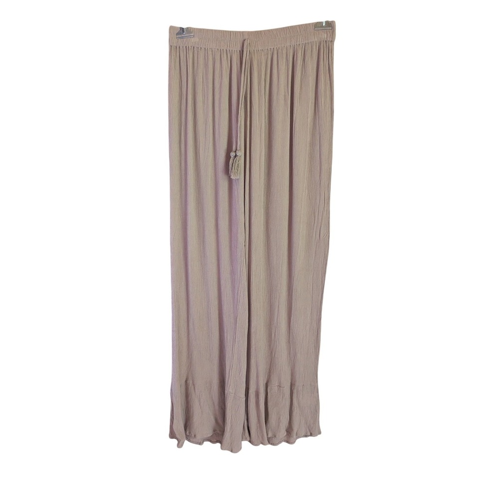 Salty Lemon Anthropologie Pants L High Rise Wide Leg Pull On Beach Boho Relaxed